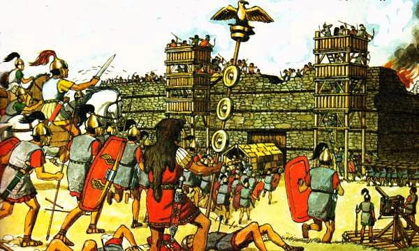 Римская армия осаждает город